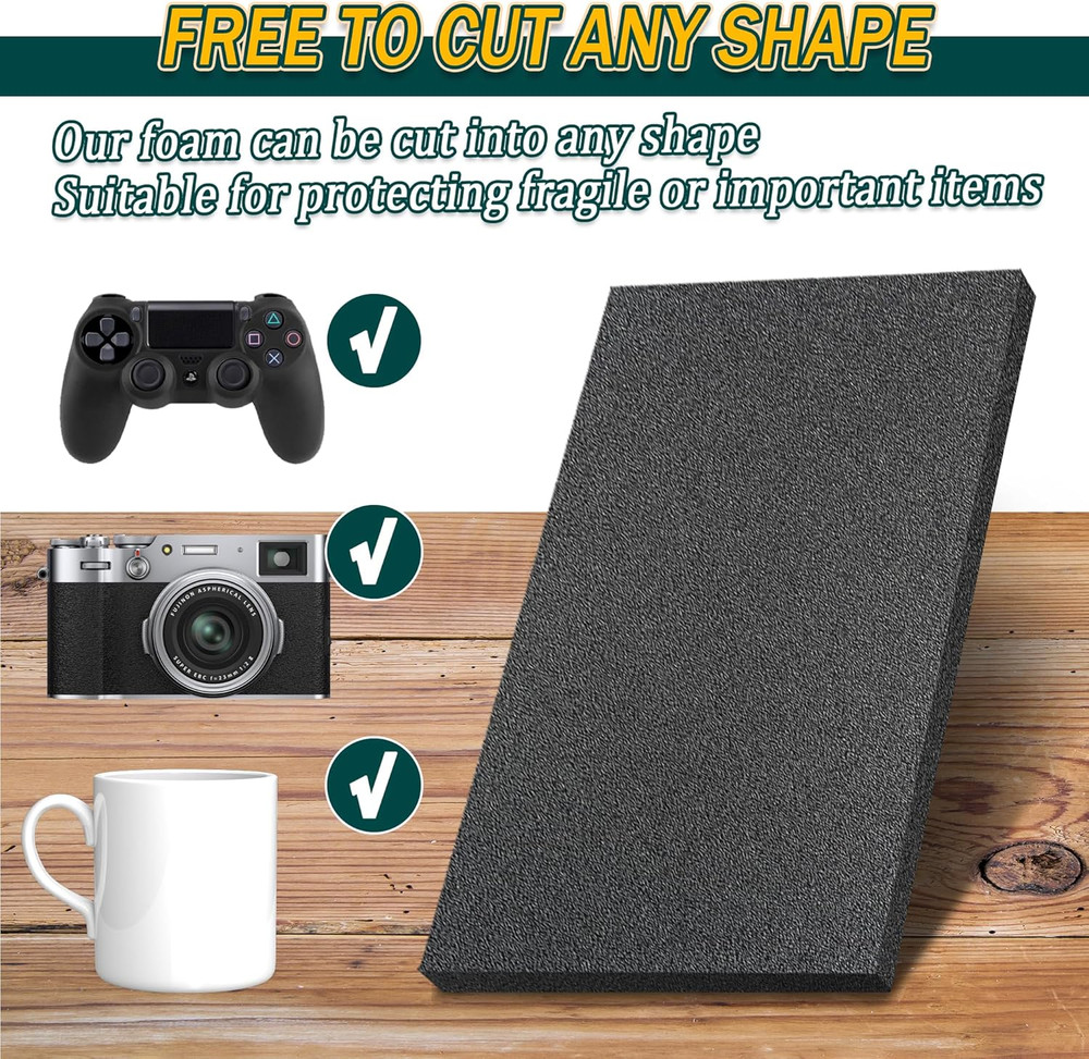 Polyethylene Foam Pads for Packing Foam Sheets Black Cuttable High Density Cu...
