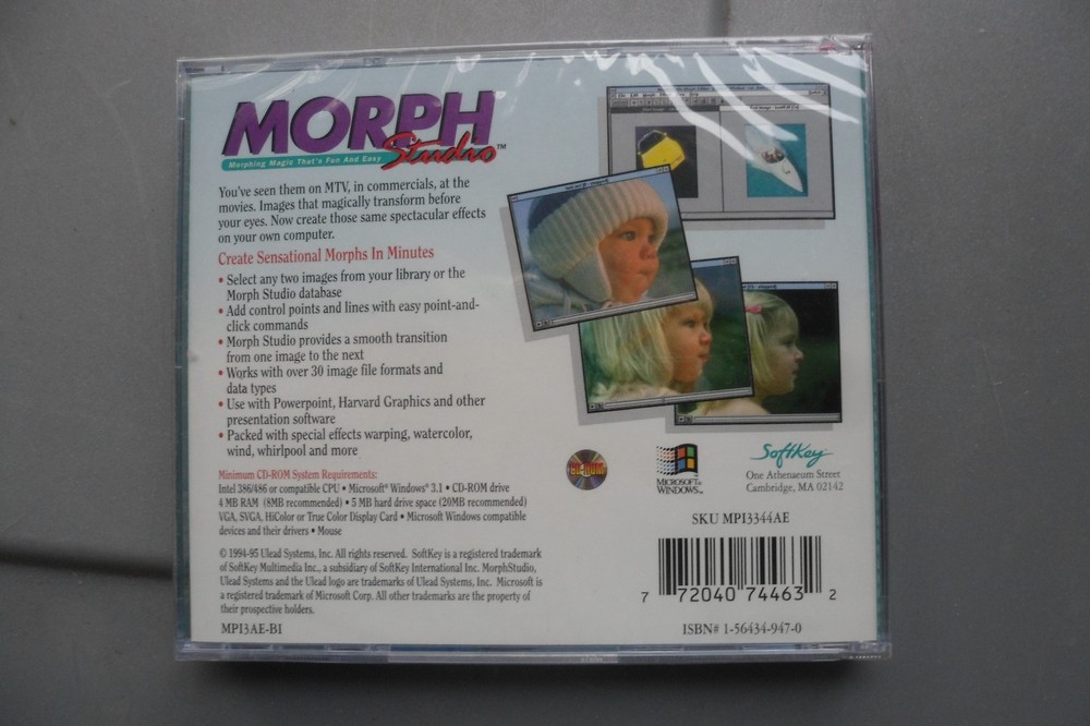 New MORPH STUDIO by SOFTKEY Special Effects CD-ROM - 1995