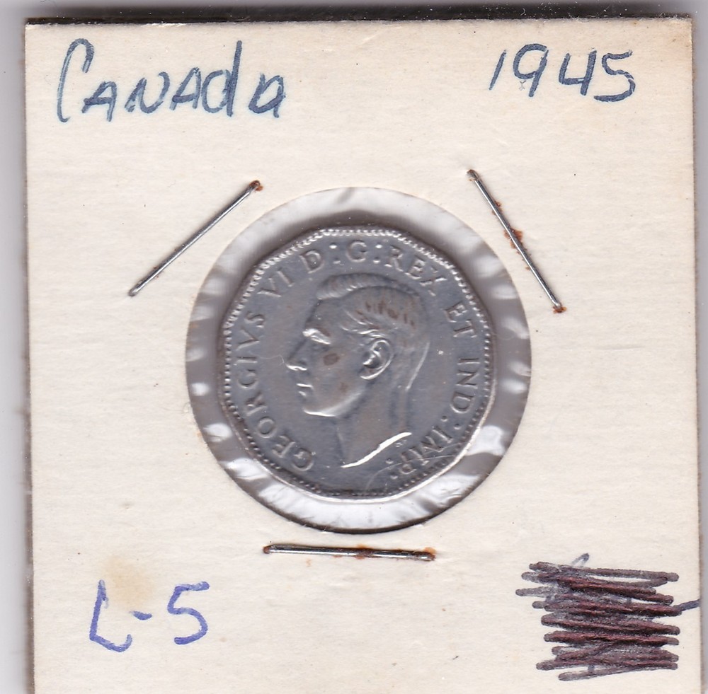 1945 Canada 5 Cents L-5