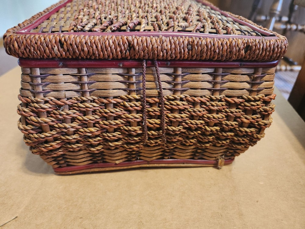 Vintage Wicker Sewing Basket