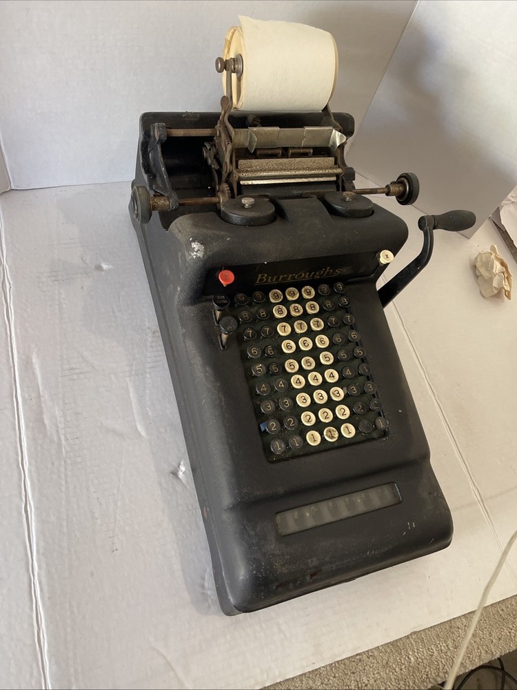 Antique 1920s Burroughs Class 3 Adding Machine