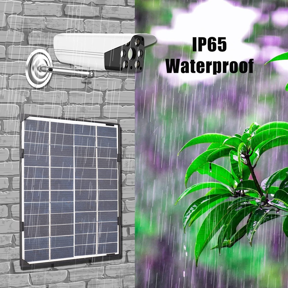 Sunydog Mini Solar Panel, 6W 12V Solar Panel Outdoor Security Camera Solar Cell