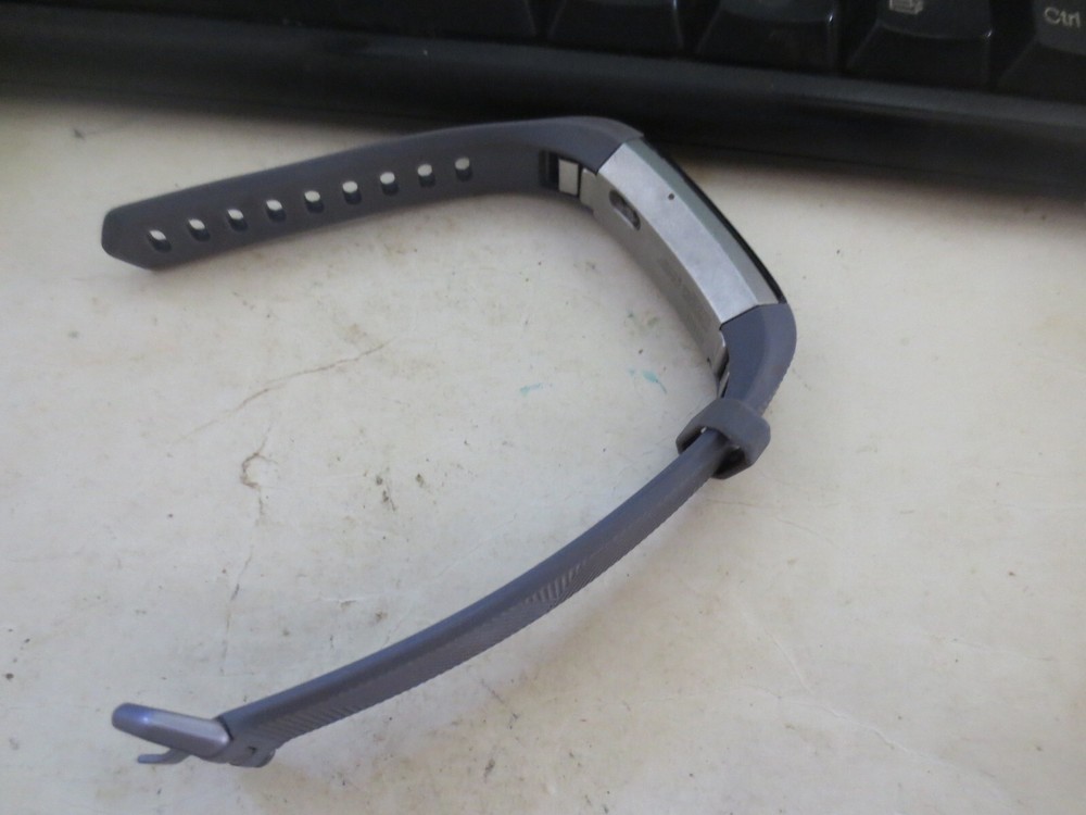 2 Fitbit ALTA FB406 Activity Trackers Grey Black bands with one extra