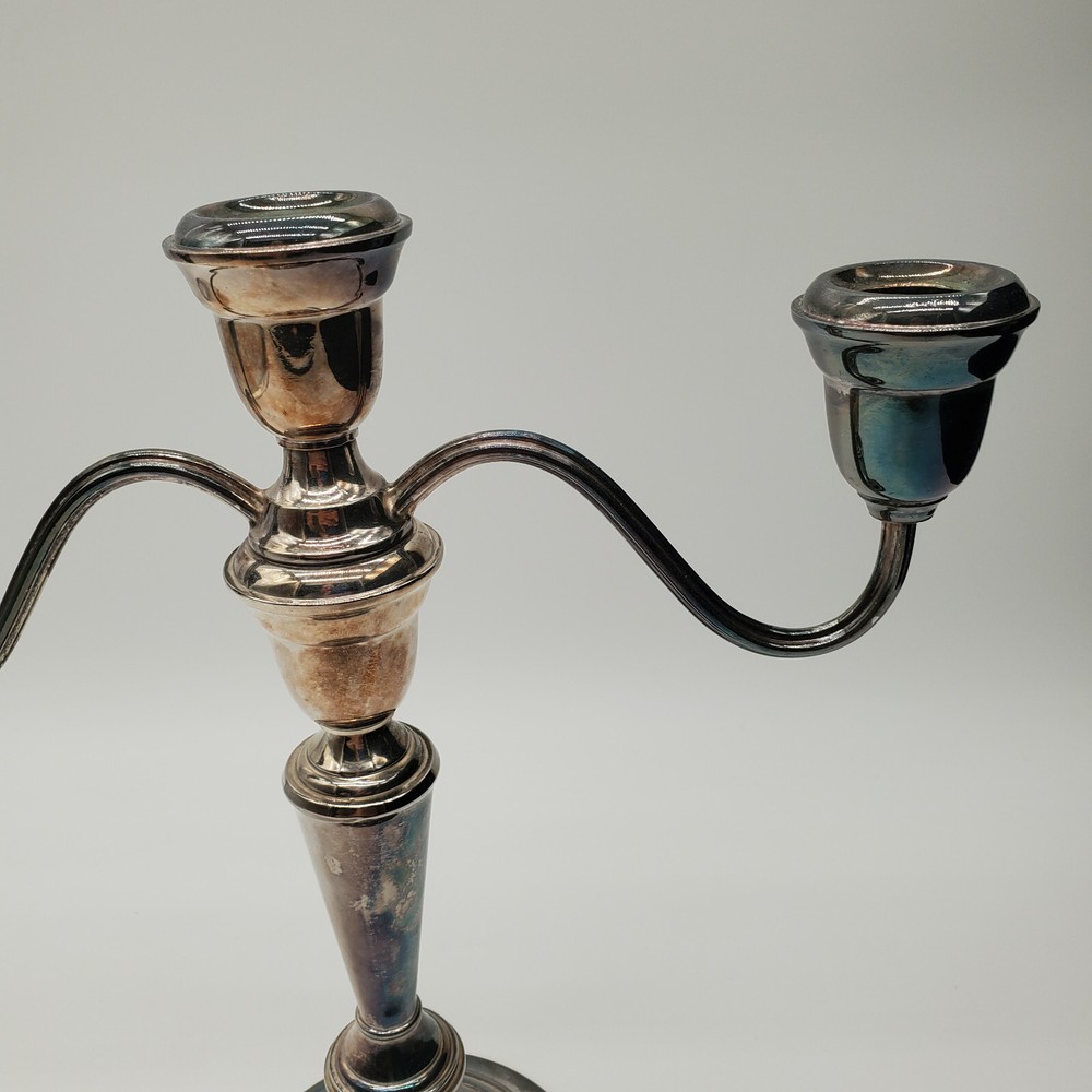 Vintage Silver Plated 3 Candle Candelabra