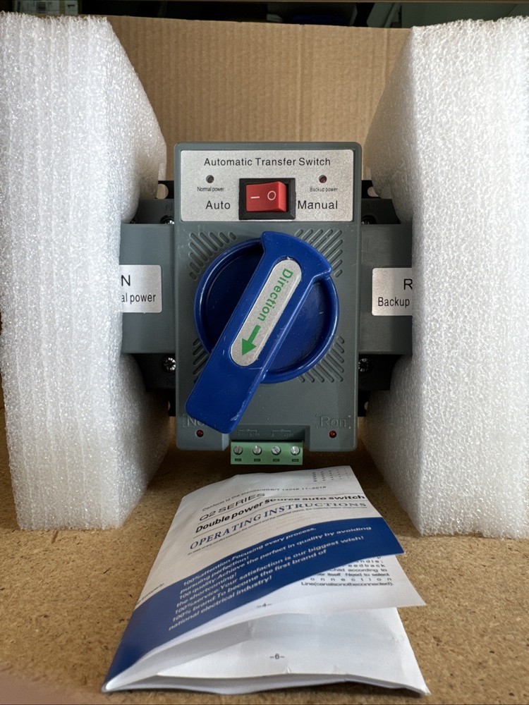 Double Power Source Automatic Transfer Switch Q2 Series 63 Amp 2 Pole*FREE SHIP*