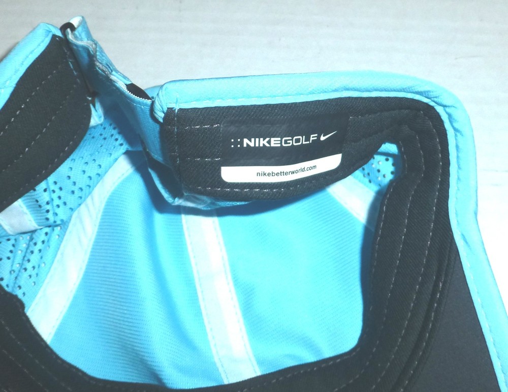 Nike Golf Hook & Loop Adjustable Vented Hat Light Blue HAS STAIN PLEASE READ
