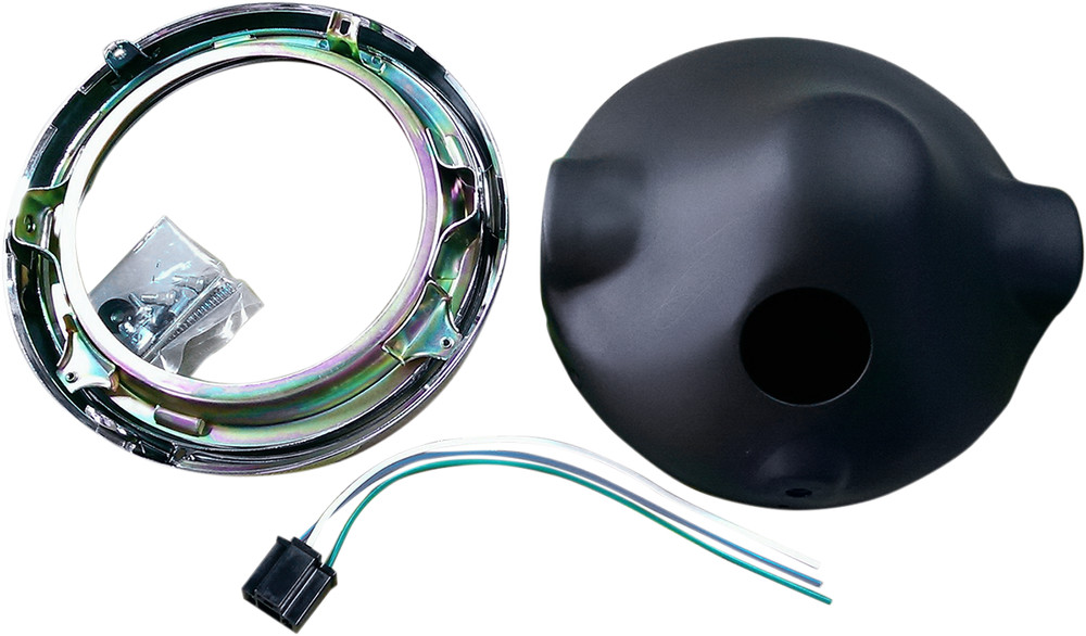 EMGO 7" Side Mount Headlamp Shell - Black 66-65010