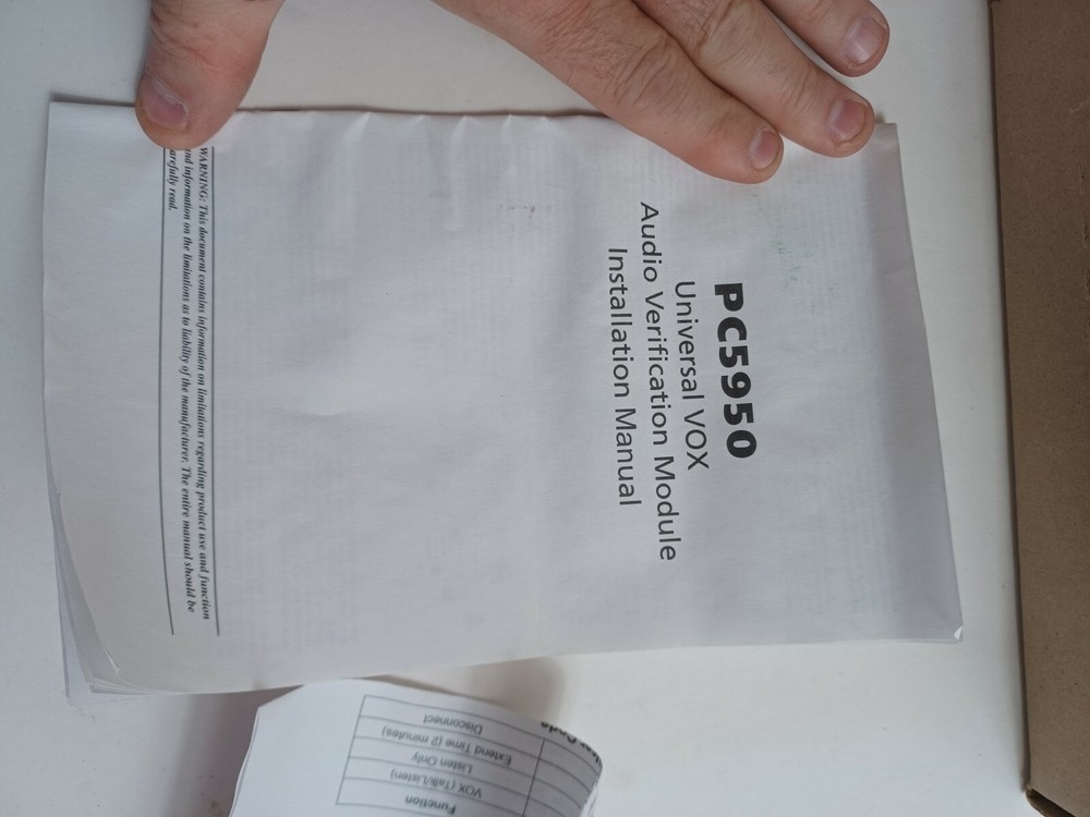 DSC PC5950 AUDIO VERIFICATION MODULE - NEW