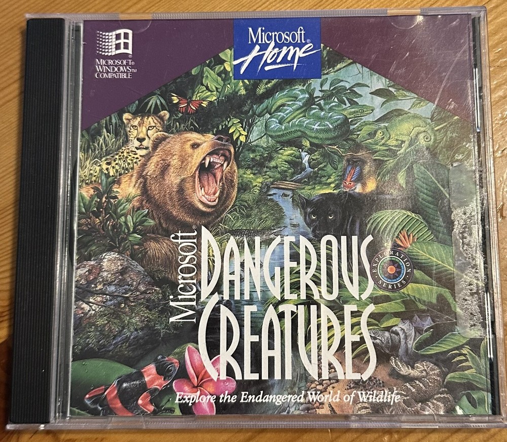 Microsoft Windows Dangerous Creatures Explore Endangered Wildlife With Manual