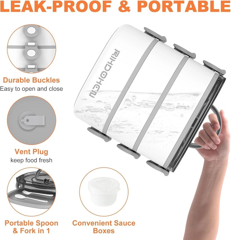 Termos Set Para Comida Grande Caliente Calentador De Portatil Acero Inoxidable