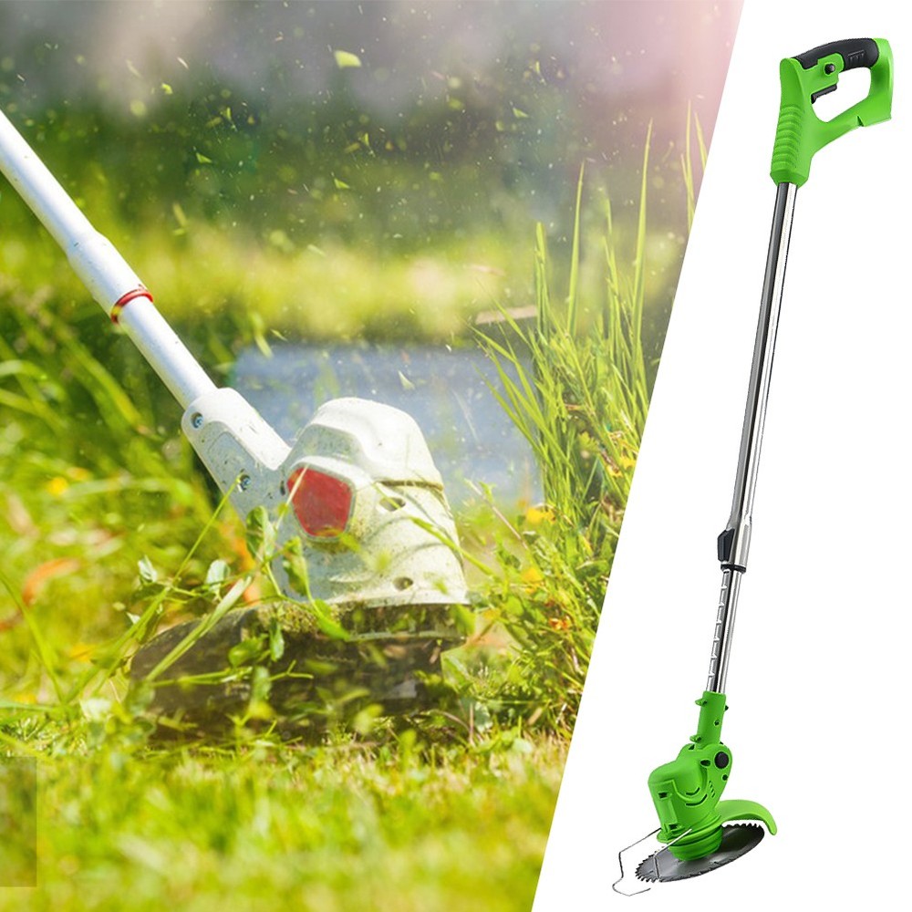 Electric Cordless Grass String Trimmer Lawn Edger Weed Wacker Cutter +2PCBattery