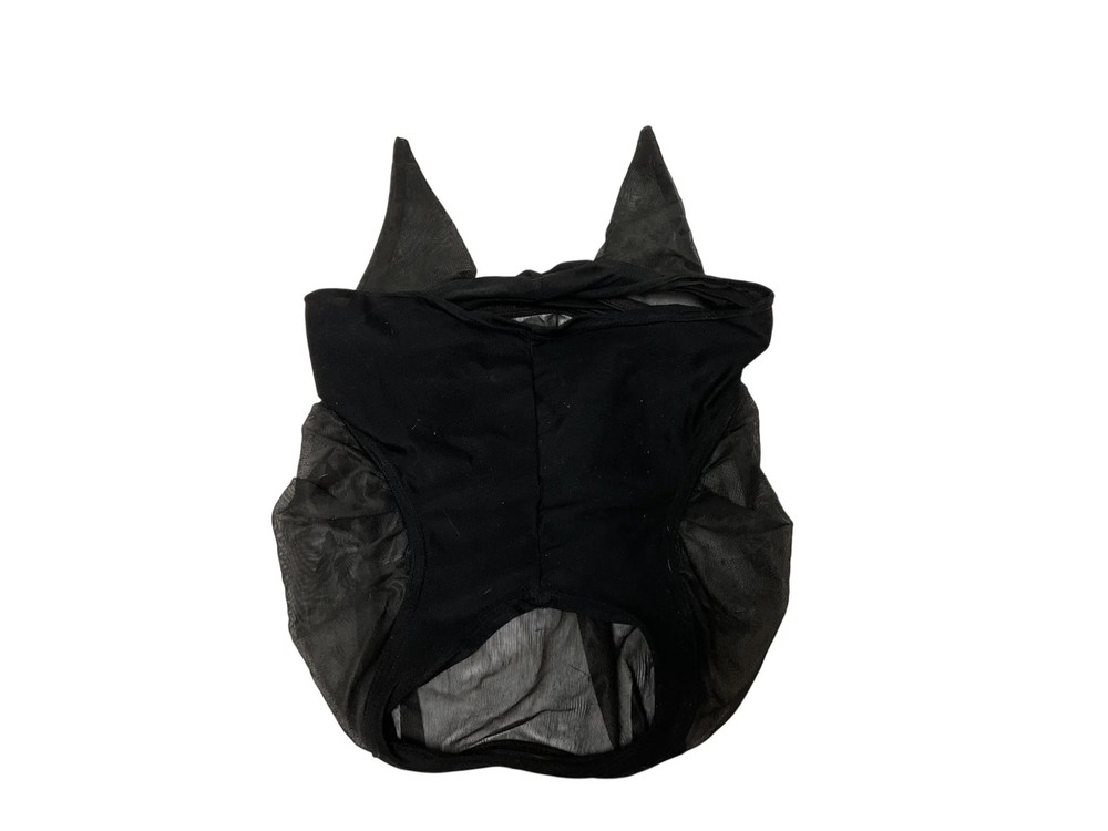 Fine Mesh Pullover Lycra Fly Mask with Ears Mini Black