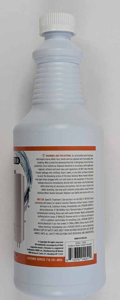 Chromex Tankless Water Heater Descaler 32 fl oz Professional Flush Solution 2-pk