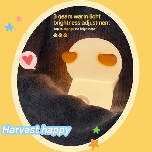 Led Cute Night Light, 7 Colors Dimmable Timer Bedside Lamp, Touch Control Cat