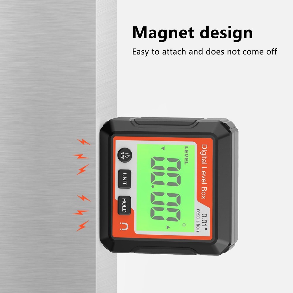 Digital Level Angle Gauge Meter Magnetic Electronic Level Angle Finder Tool P...