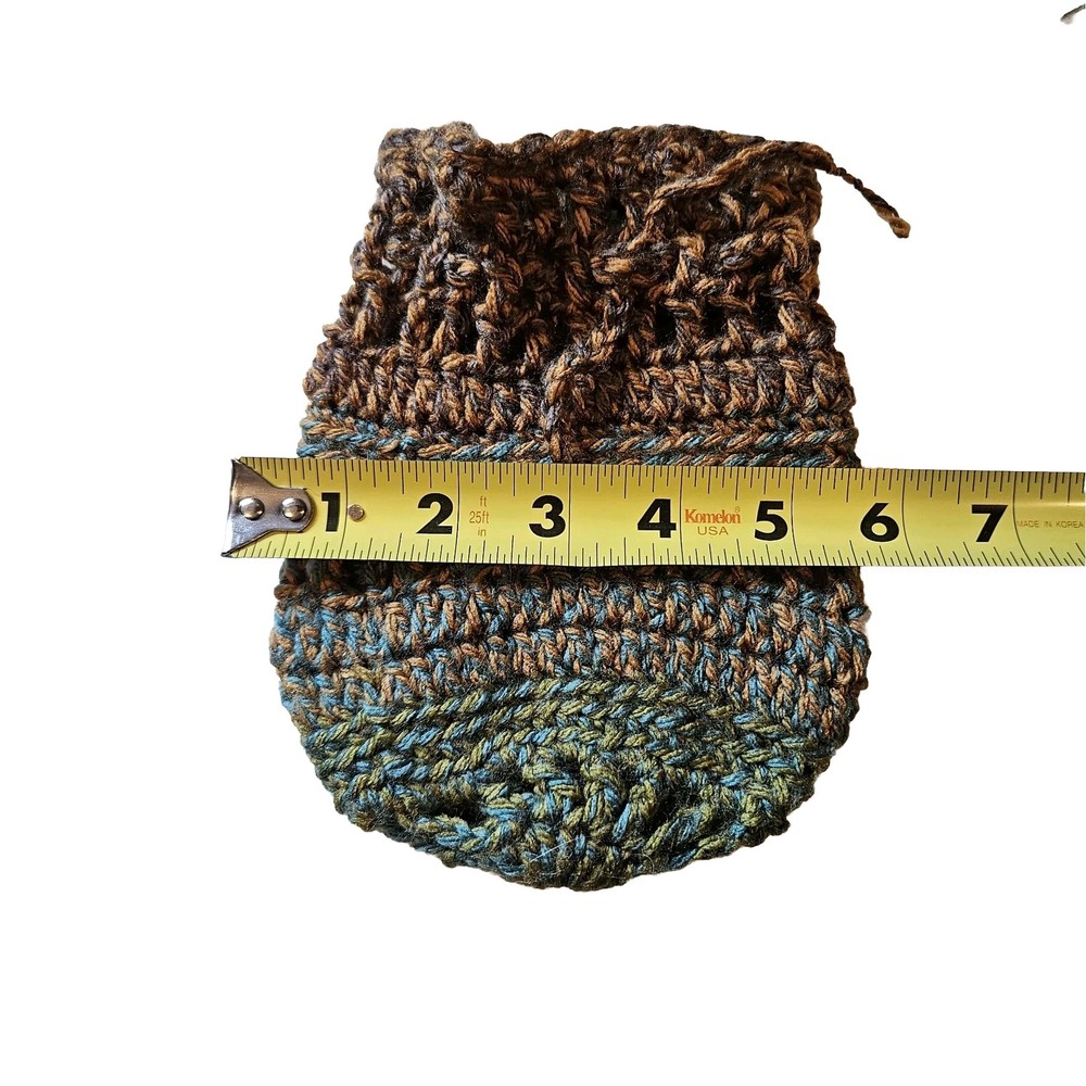 Hand Made Crochet Drawstring Trinket Bag