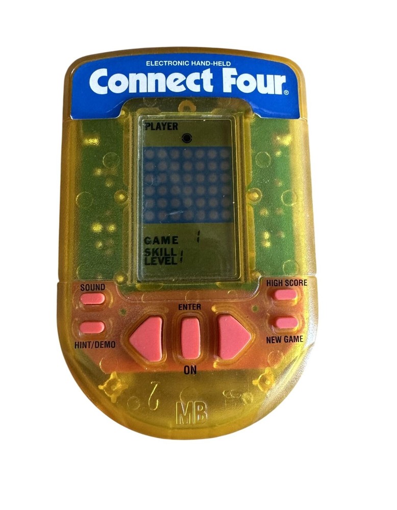 Vintage Hand Held Connect Four Electronic Game 1995 Test & Working