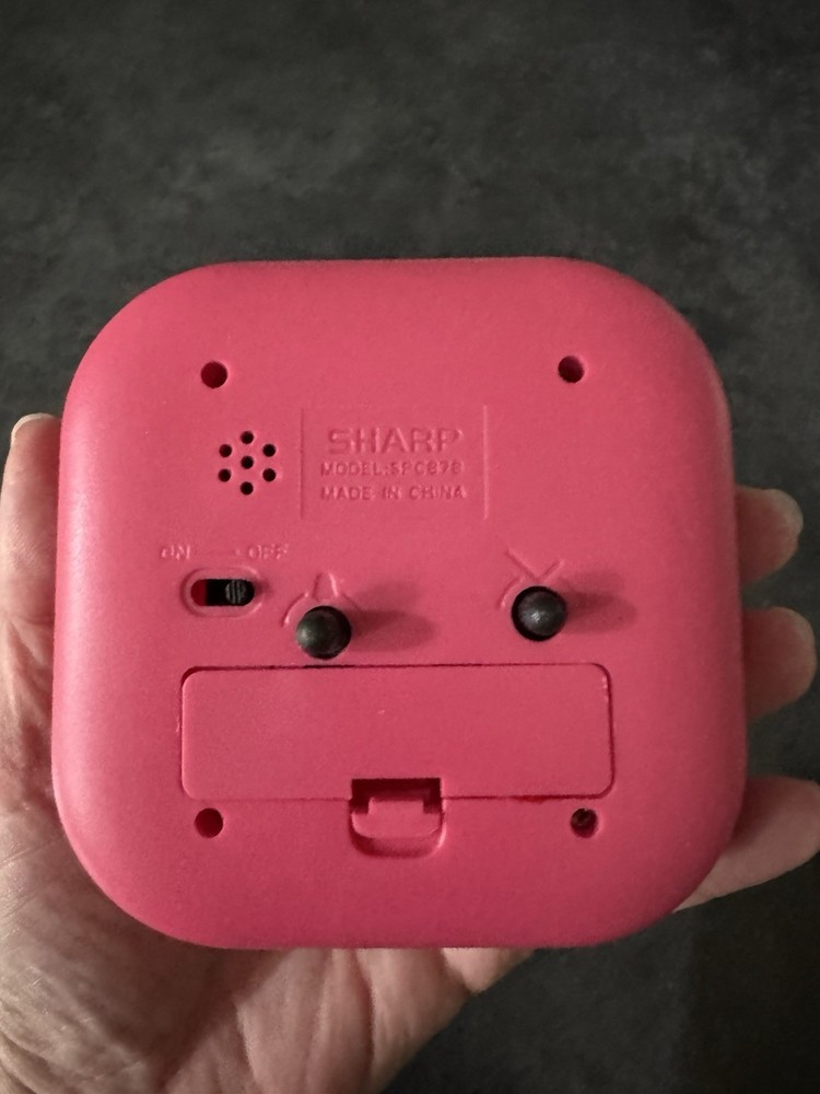 Small Sharp Pink Clock