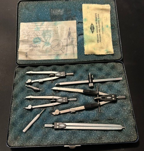 Alvin Precision Drawing Instruments Compass Set  Germany