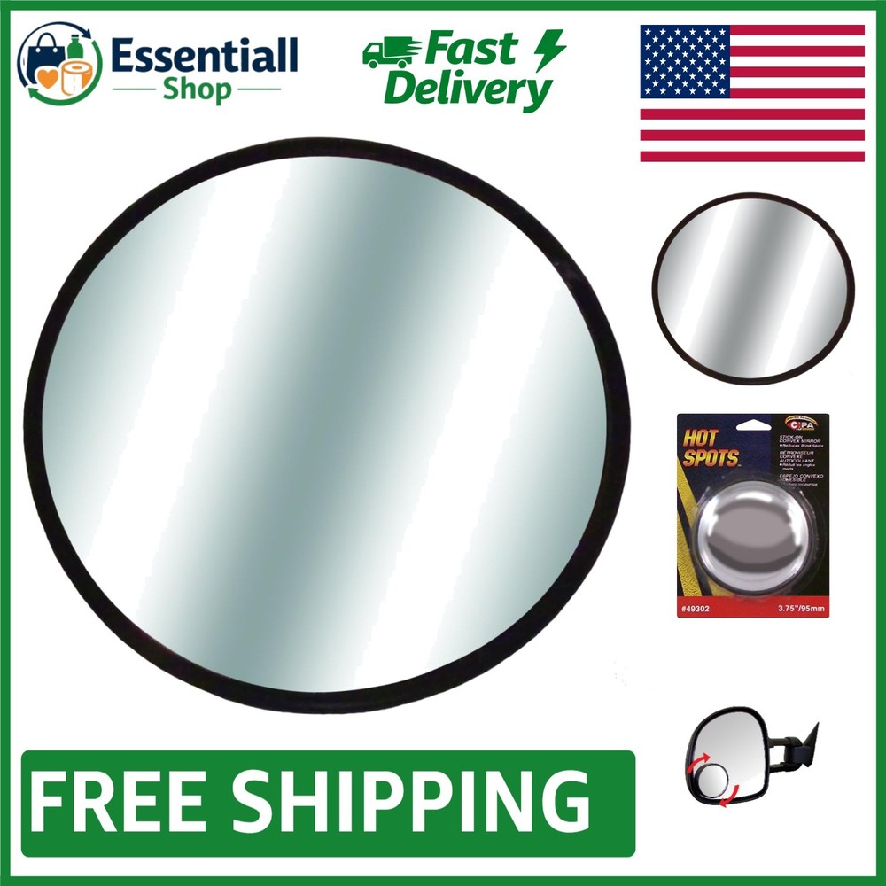 Cipa 3.75" Round Convex Stick-On Mirror - Universal Blind Spot Solution