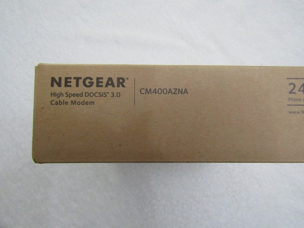 Netgear CM400 Cable Modem /w Box and Instructions Complete