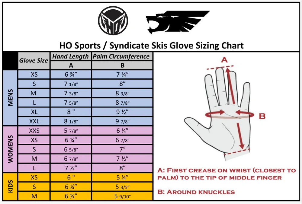 HO 41 Tail Inside Out Water Ski Gloves - 2026 - Medium / Black