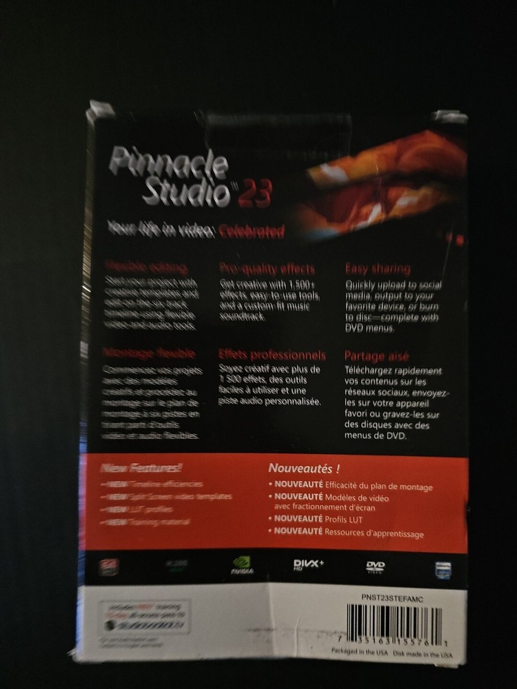 Pinnacle Studio 23 Software Flexible Video Editing Newest Version Retail Sealed