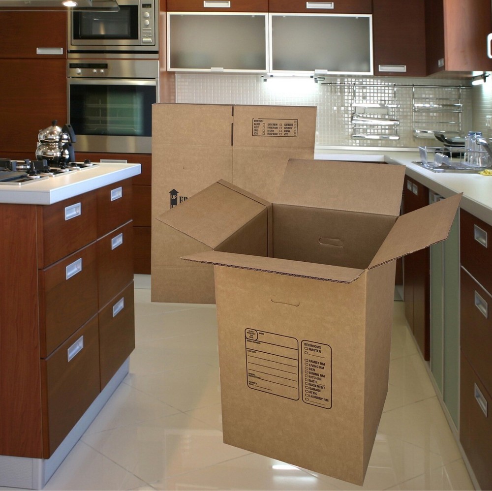 UBMOVE Kitchen Moving Boxes (4 Pack) Double Wall 18x18x28" Heavy Duty Boxes