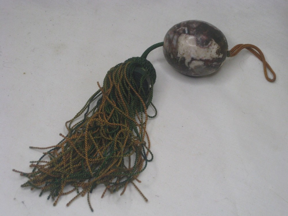 unique vintage polished stone gemstone natural detailed pull tassel