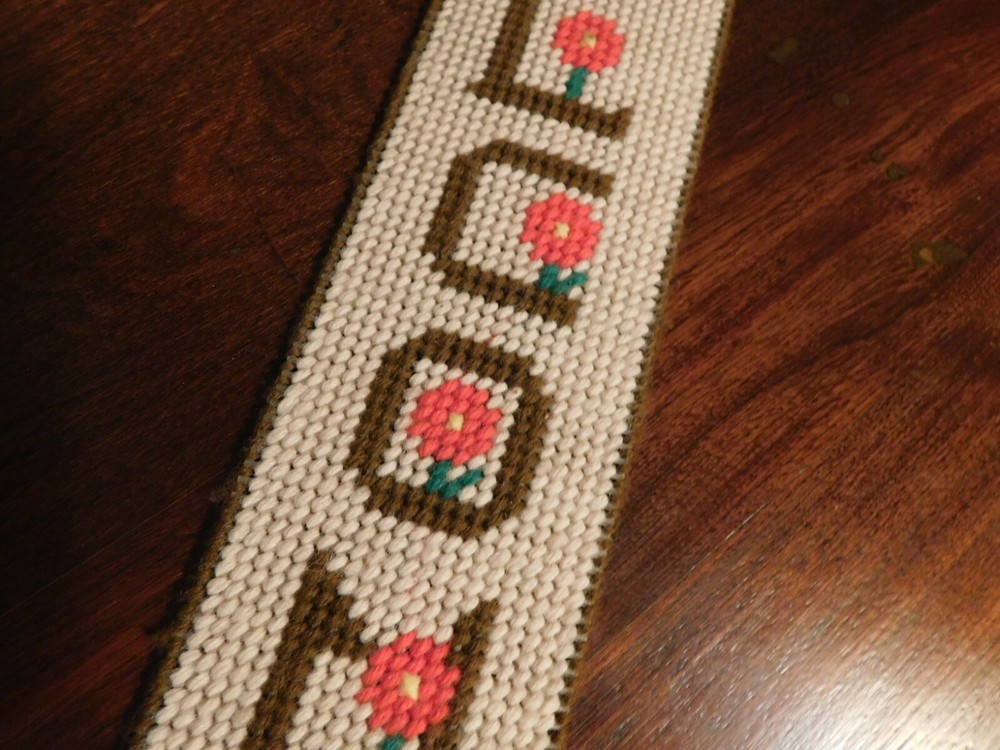 Welcome Needlepoint on Plastic Canvas Hand Sewn
