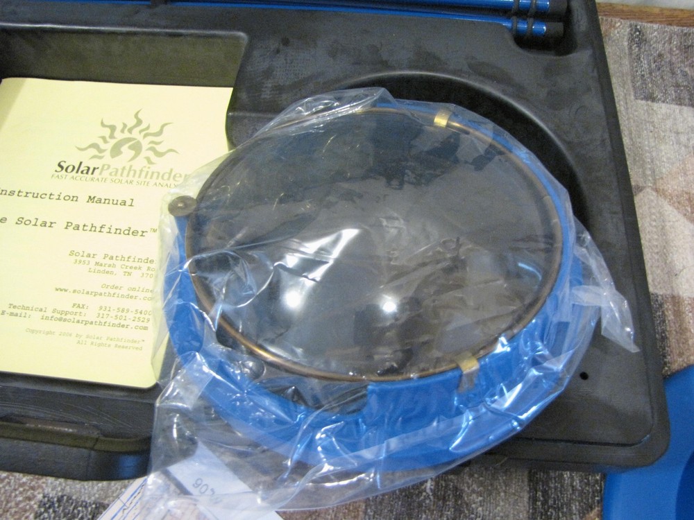 Solar Pathfinder Solar Site Analysis Tool Complete Kit Compass Dome Case USA