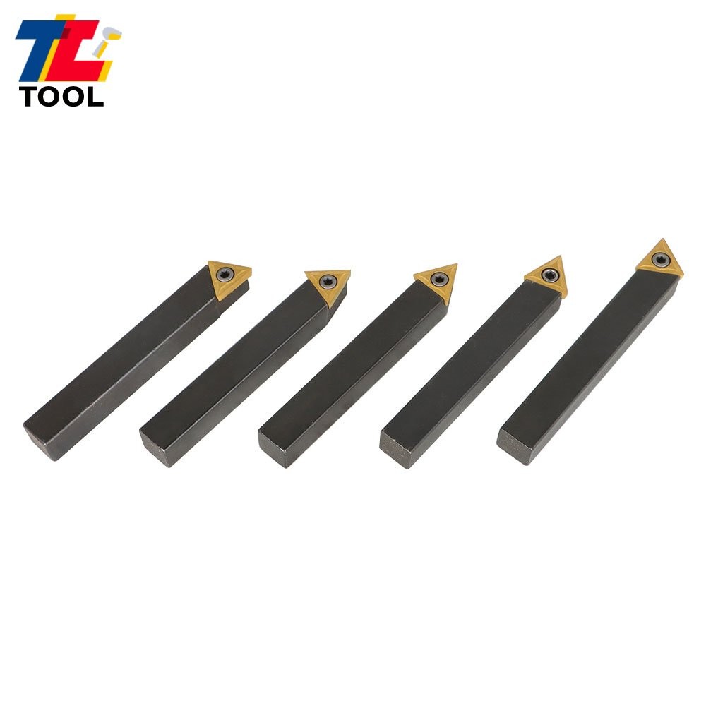 5 pcs 1/2" Carbide Indexable Turning Tool Lathe Tool Bit With Carbide Inserts
