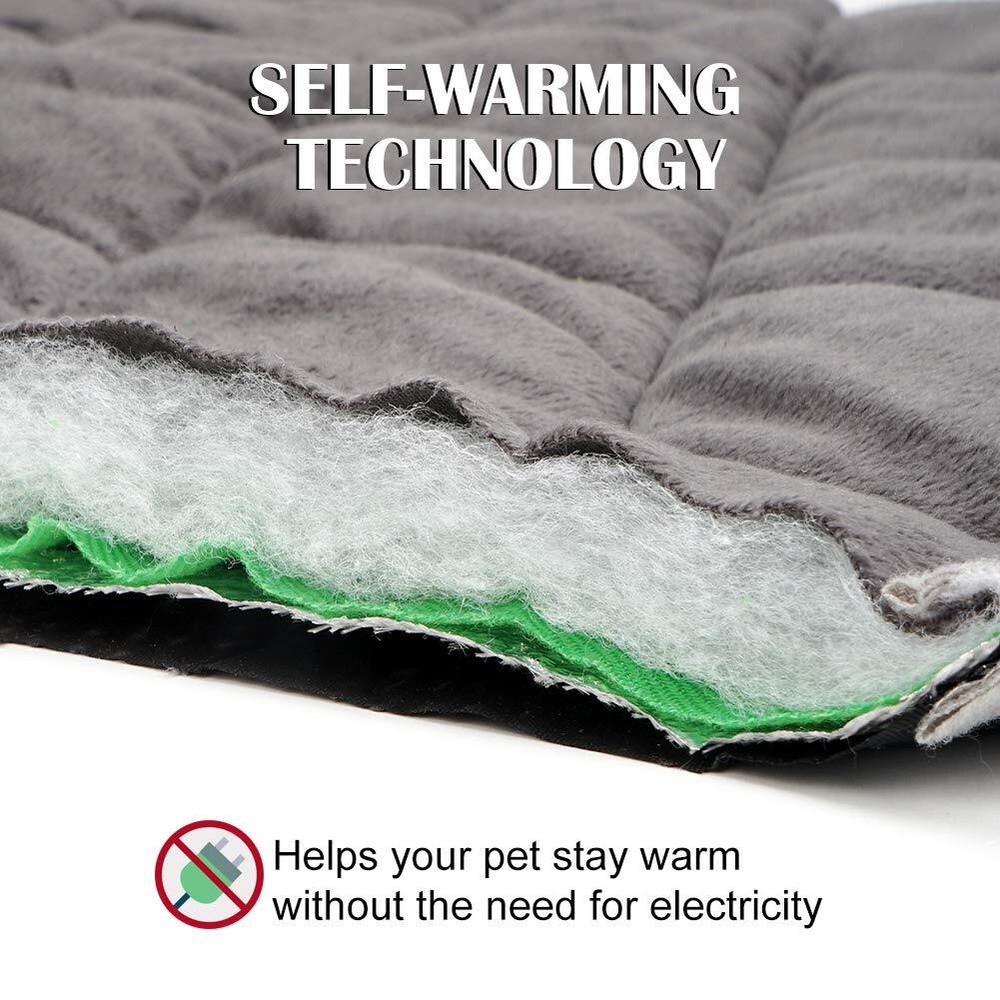 Self Warming Cat Bed Self Heating Cat Mat Thermal Pet Bed Mat Self-Warming Do...
