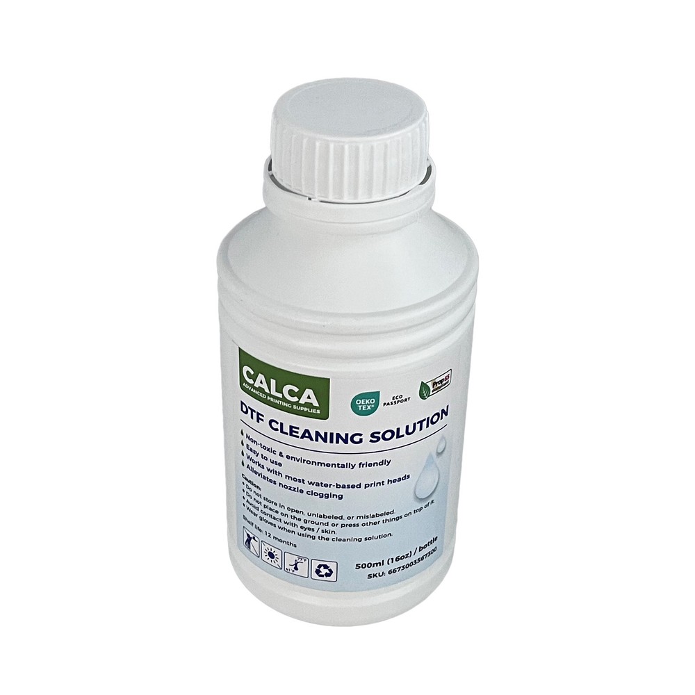 CALCA DTF Cleaning Solution for Water-based Printheads. 16 oz Bottle