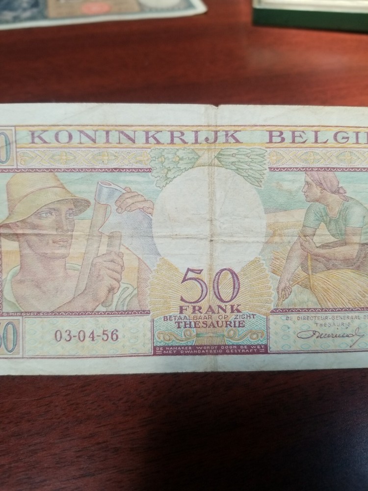 Belgium 50 Frank Banknote 1956