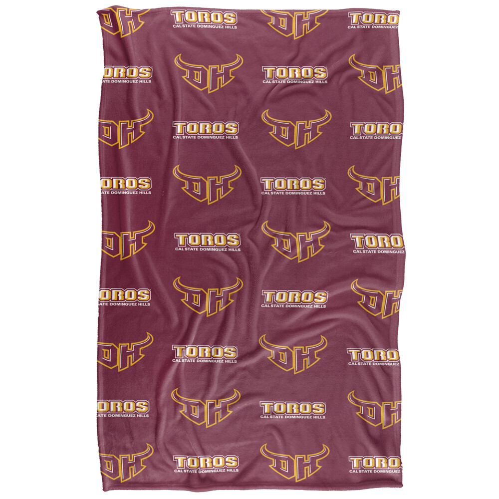 California State University, Dominguez Hills Logo Pattern Silky Touch Blanket