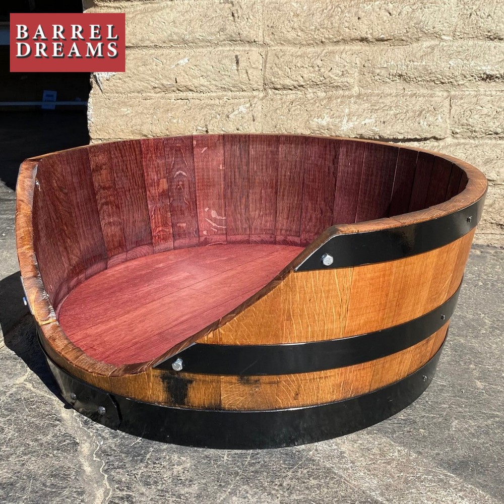 Wine Barrel Dog Bed