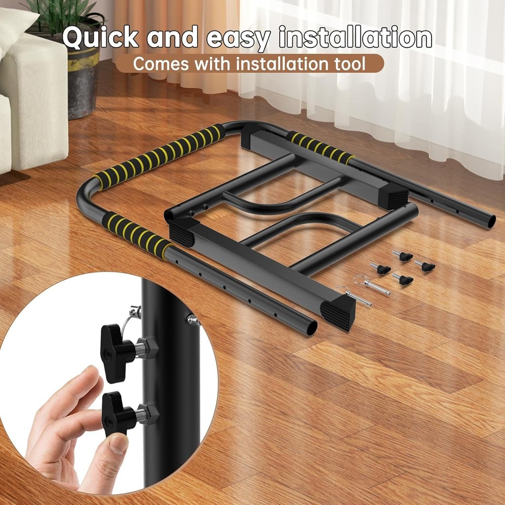 Adjustable Walking Pad Handle - Black/Yellow**