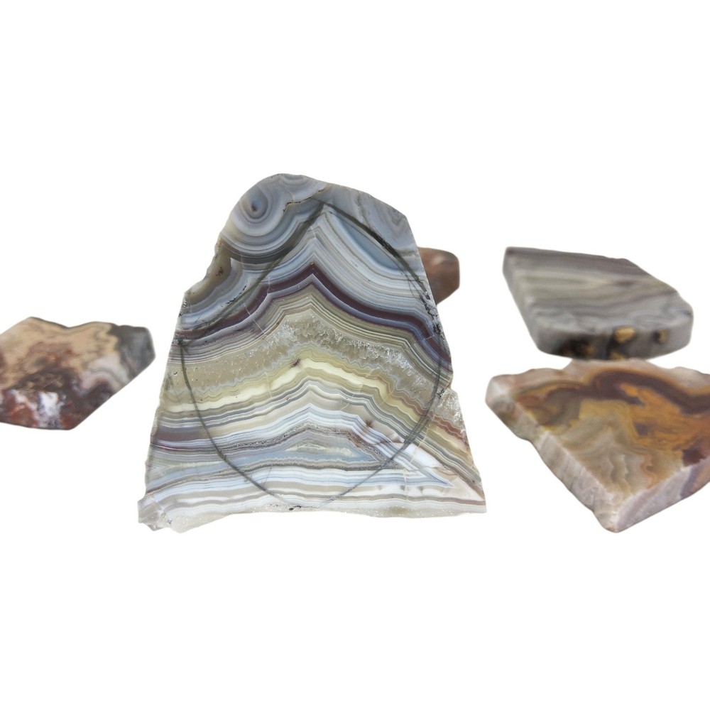Agate, preforms, mini slab, lot, cabbing rough, lapidary, #R-6833