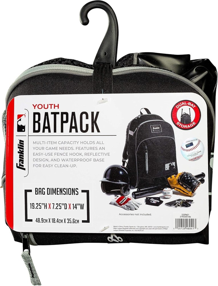 Child's MLB Baseball Bat Pack - Comfortable, Ventilated Backpack with Pockets