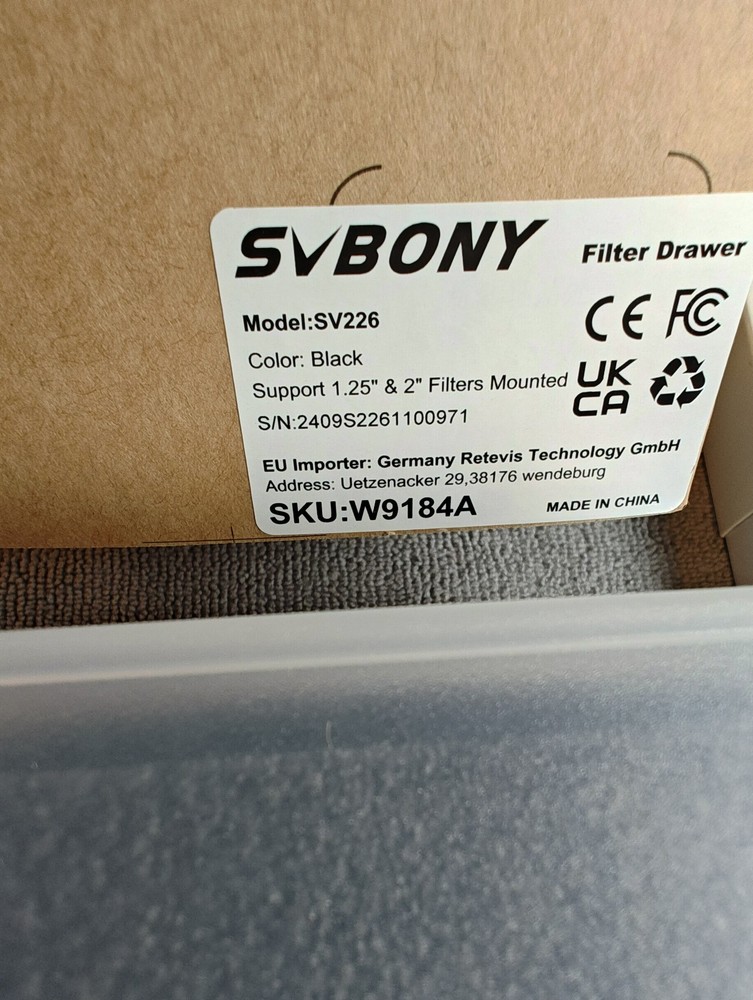 SVBony Filter Drawer Kit with 4 Drawers in total.