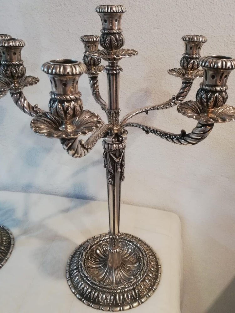 800 Solid Silver Candlesticks