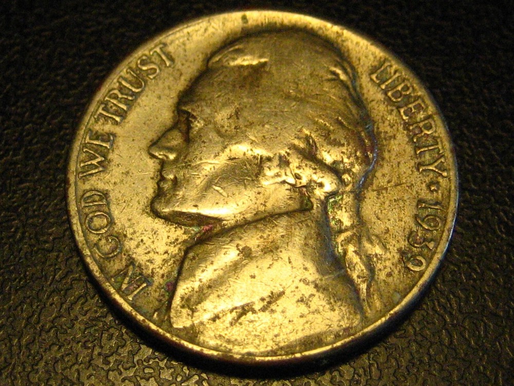 1939-S Jefferson Head Nickel