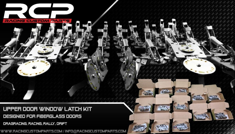 Upper door window latch kit