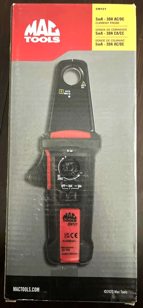 Mac Tools EM121 5mA - 30 A AC/DC Current Probe