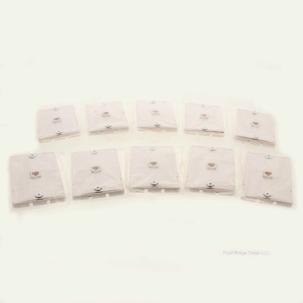 GC Electronics White Quick Mount Telephone Jack 4-Conductor Wall Jack 10pcs