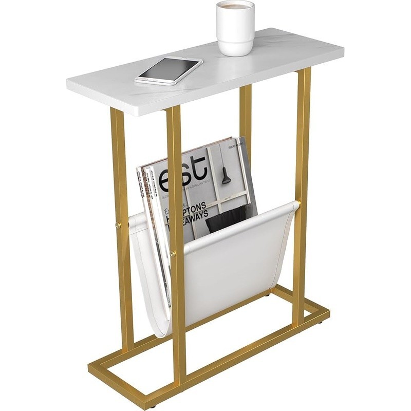 Narrow End Table Storage Multi-Purpose Sofa Table Easy Assembly Nightstand New