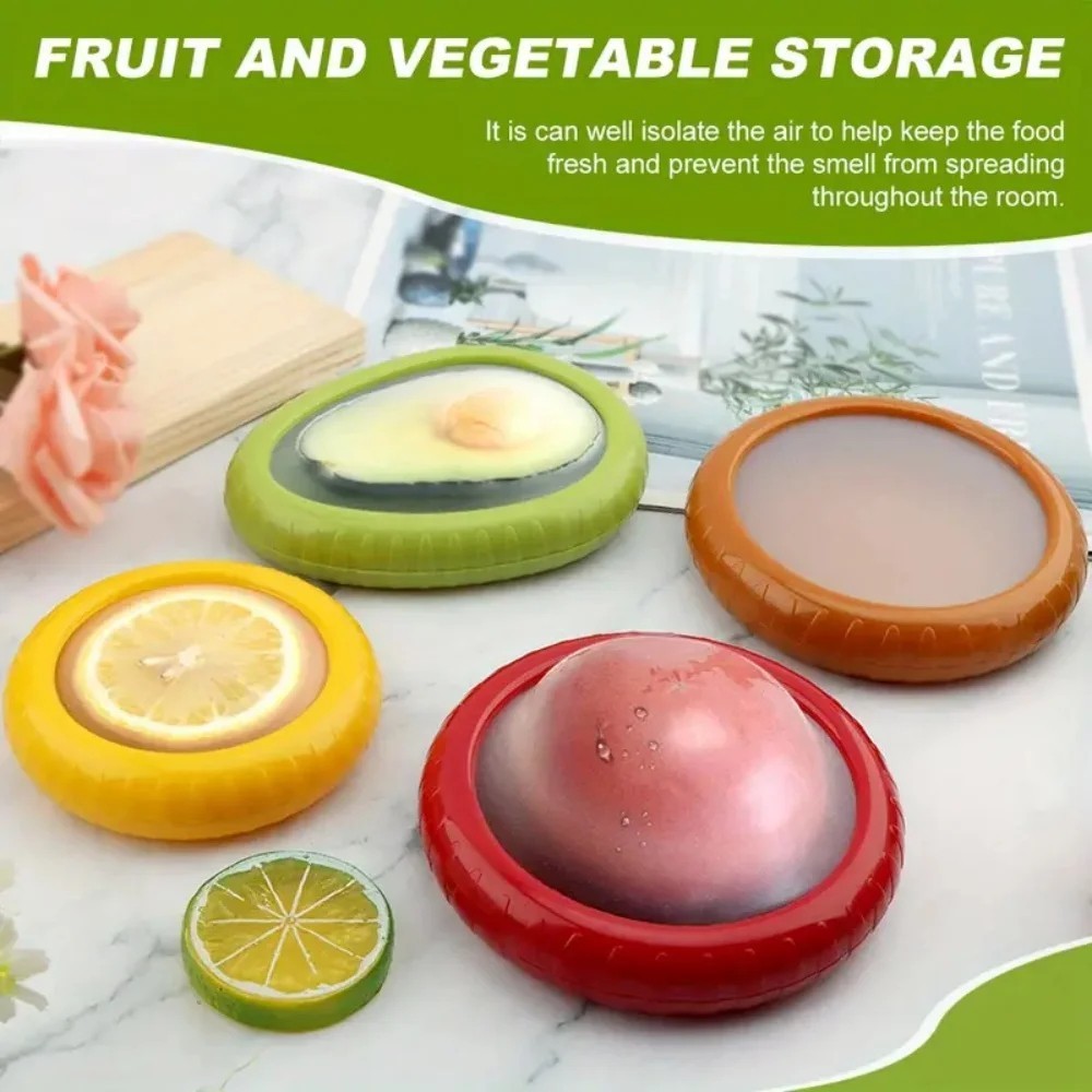 Silicone Fruit Vegetable Storage Box Food Fresh Keeping Reusable Container Save