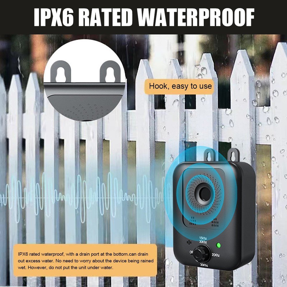 Ultrasonic Dog Bark Control Device Rechargeable 3 Frequency Modes 26ft Range New