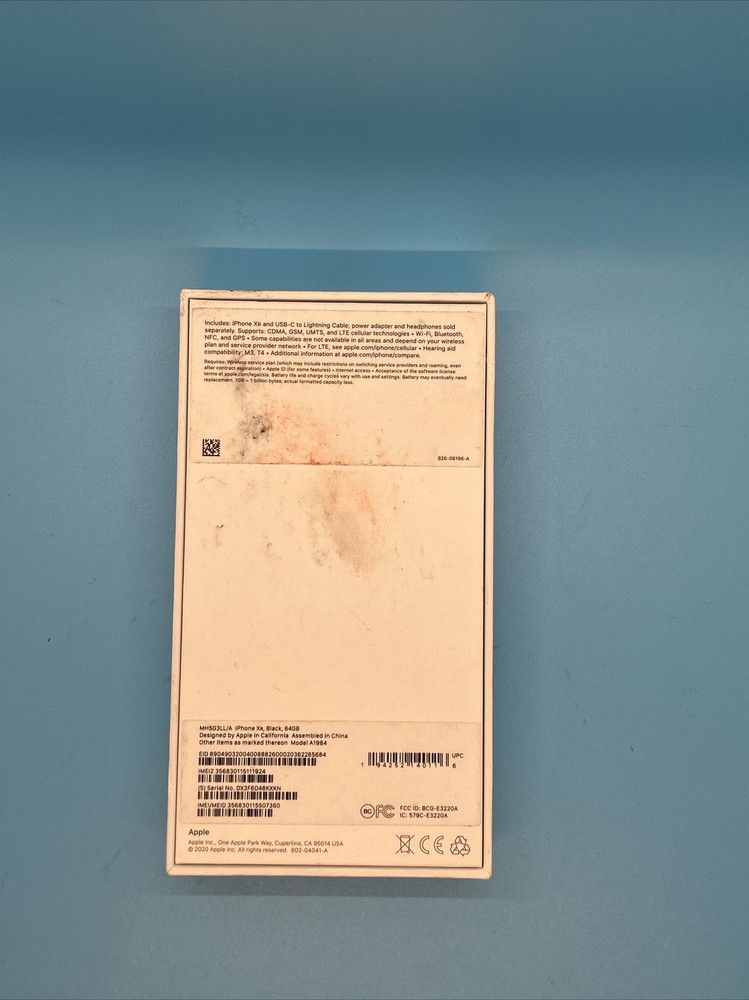 iPhone XR Empty Box Apple iPhone